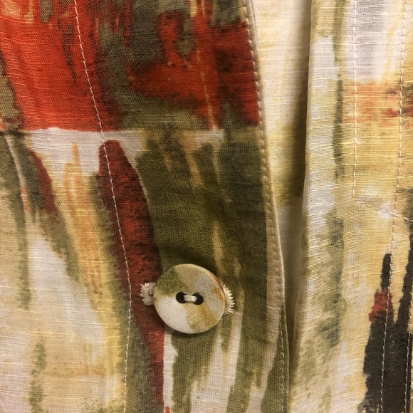 Chico’s linen blend jacket size 2 - Picture 5 of 9